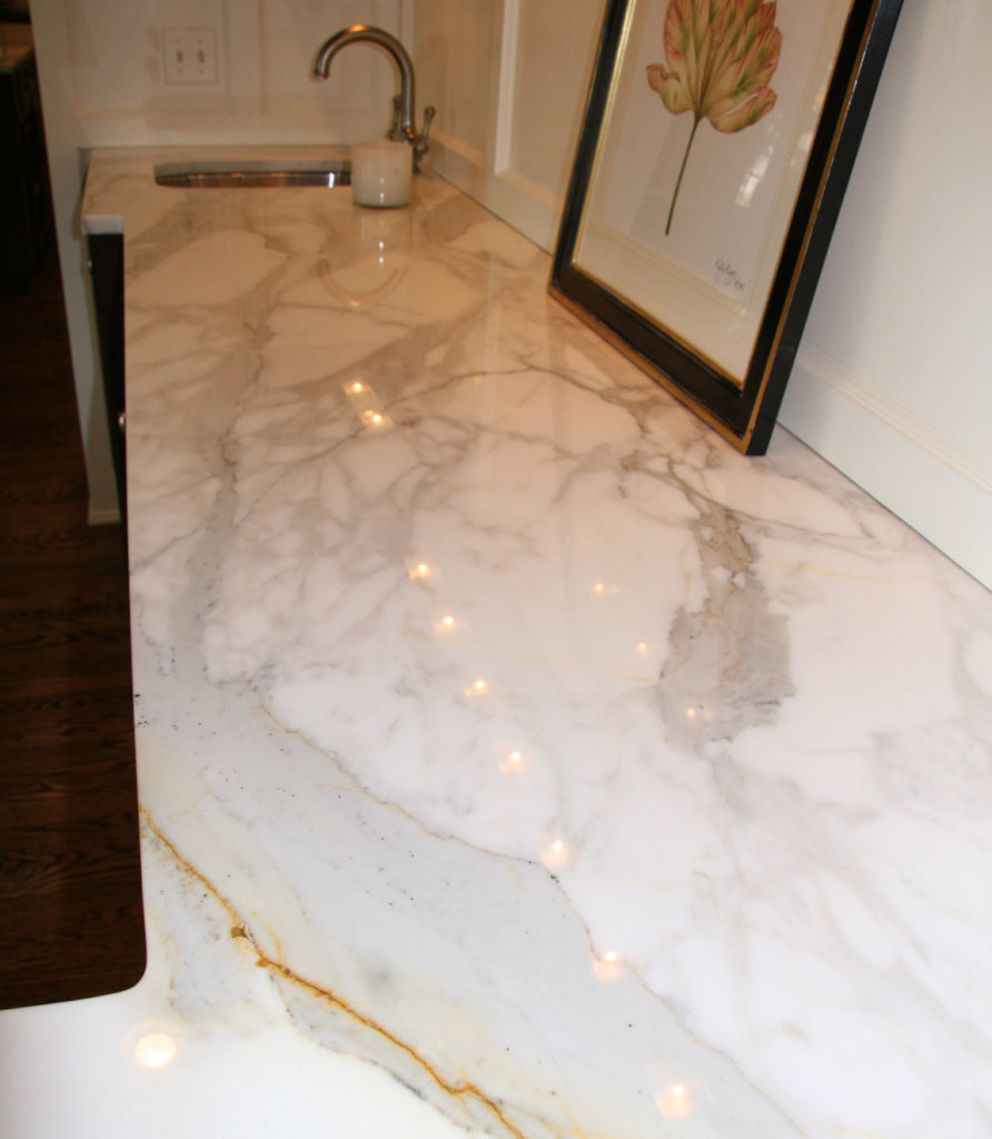 East Grand Rapids Residence | Calacutta Marble Wine Counter