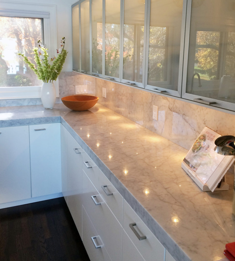 Holland Residence | Carrara White Honed Marble Kitchen